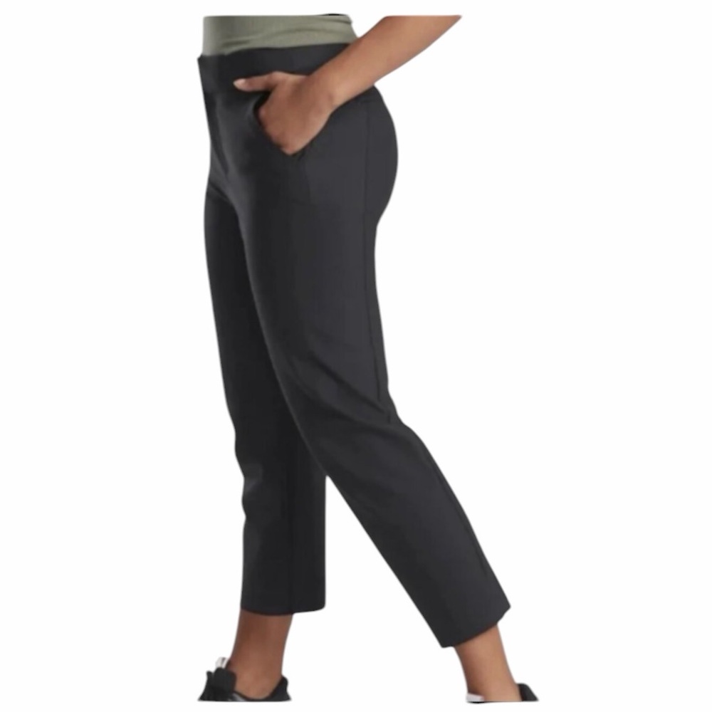 ATHLETA Stellar Straight Crop Pant Leggings Black Size 6